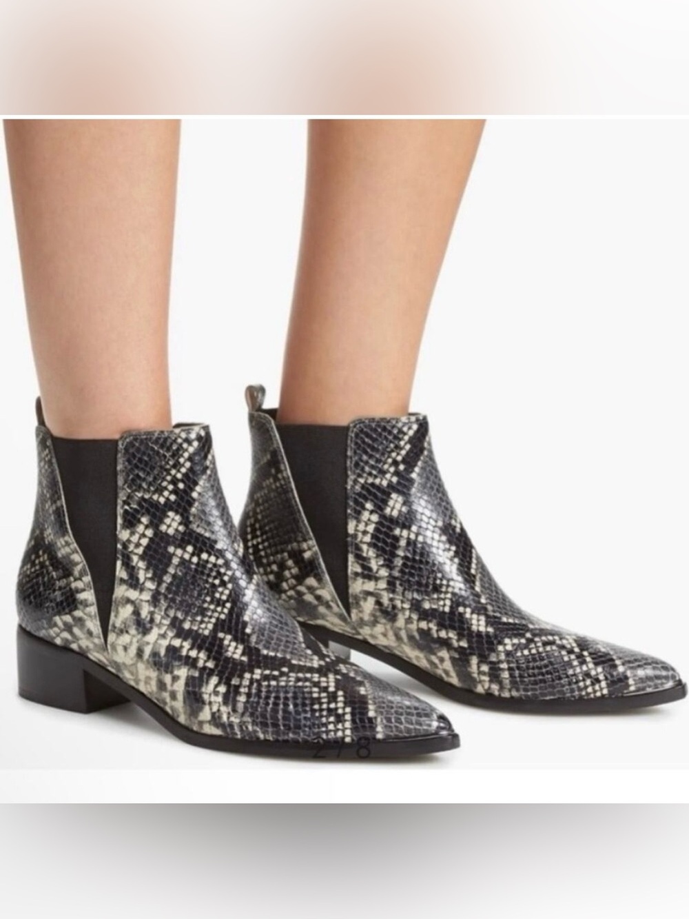 Marc Fisher LTD Yale 4 Chelsea Leather Pointy Toe Ankle Boots